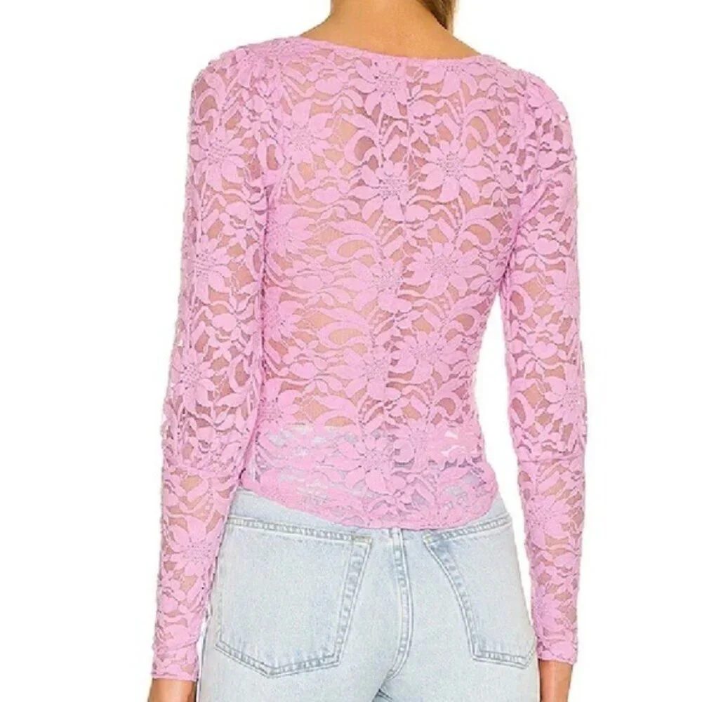 Free People Women’s Long Distance Layering Top‎ in Flower Trail - Size Medium